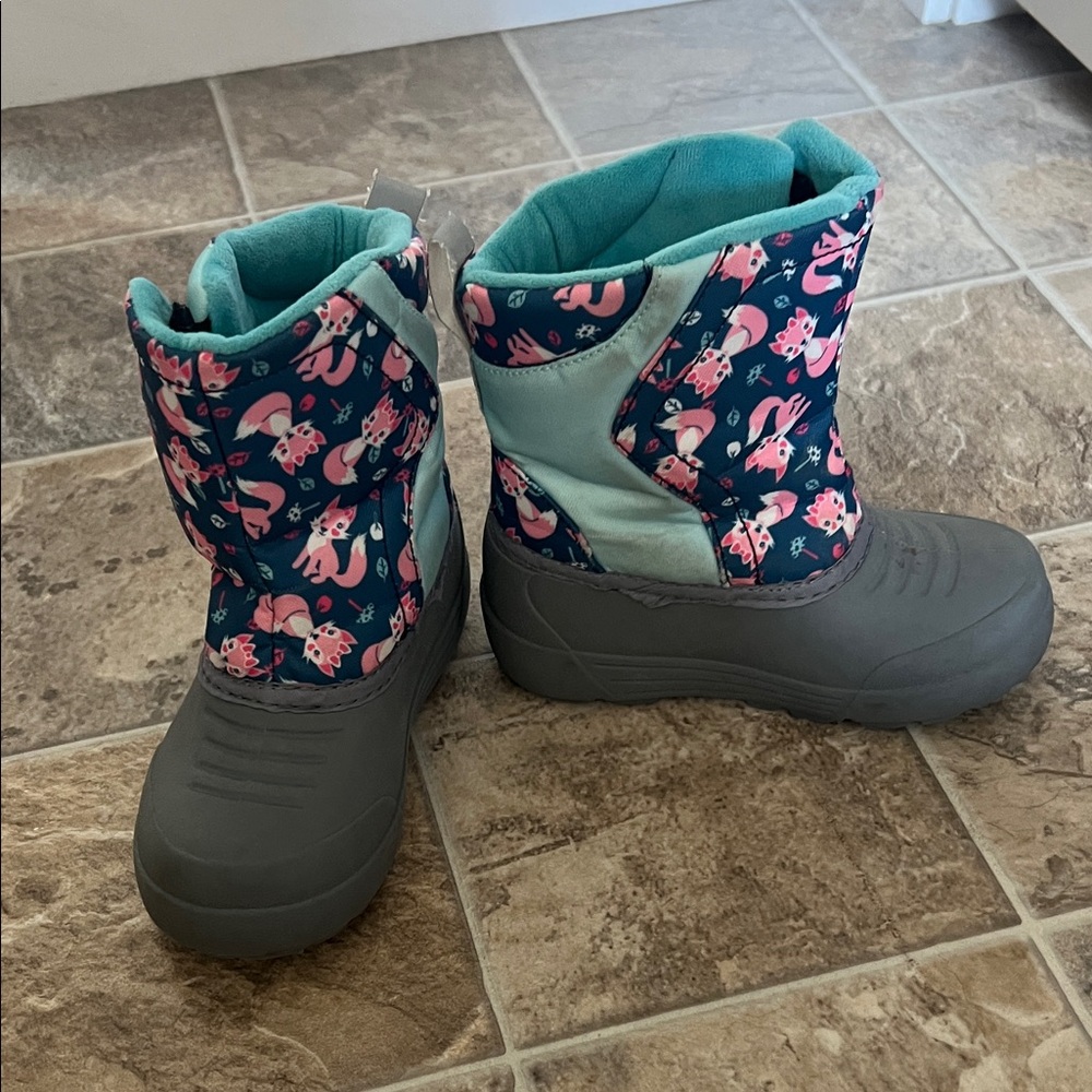 Kids Winter Boots with fox Print